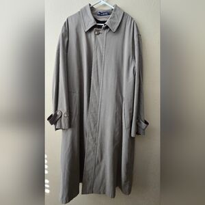 Vintage RALPH Ralph Lauren Trench Coat Mens 42R Brown Wool Liner Overcoat Preppy